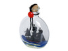 Handcrafted Caribbean Pirate Model Ship in a Glass Bottle 4" from Hampton Creations