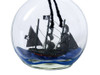 Handcrafted Caribbean Pirate Model Ship in a Glass Bottle 4" from Hampton Creations