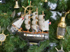 Handcrafted Wooden USS Constitution Model Ship Christmas Tree Ornament from Hampton Creations Handcrafted Wooden USS Constitution Model Ship Christmas Tree Ornament from Hampton Creations