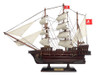 Handcrafted Wooden Henry Avery's Fancy White Sails Pirate Ship Model 20" from Hampton Creations
