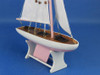 Handcrafted Wooden It Floats 12" - Pink Floating Sailboat Model from Hampton Creations