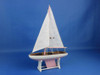 Handcrafted Wooden It Floats 12" - Pink Floating Sailboat Model from Hampton Creations