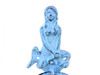 Handcrafted Rustic Dark Blue Whitewashed Cast Iron Mermaid Towel Holder 8.5" from Hampton Creations Handcrafted Rustic Dark Blue Whitewashed Cast Iron Mermaid Towel Holder 8.5" from Hampton Creations