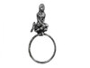 Handcrafted Antique Silver Cast Iron Mermaid Towel Holder 8.5" from Hampton Creations Handcrafted Antique Silver Cast Iron Mermaid Towel Holder 8.5" from Hampton Creations