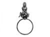 Handcrafted Antique Silver Cast Iron Mermaid Towel Holder 8.5" from Hampton Creations Handcrafted Antique Silver Cast Iron Mermaid Towel Holder 8.5" from Hampton Creations