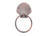 Handcrafted Rustic Copper Cast Iron Seashell Towel Holder 8.5" from Hampton Creations Handcrafted Rustic Copper Cast Iron Seashell Towel Holder 8.5" from Hampton Creations