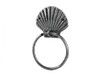 Handcrafted Antique Silver Cast Iron Seashell Towel Holder 8.5" from Hampton Creations Handcrafted Antique Silver Cast Iron Seashell Towel Holder 8.5" from Hampton Creations