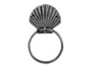 Handcrafted Antique Silver Cast Iron Seashell Towel Holder 8.5" from Hampton Creations Handcrafted Antique Silver Cast Iron Seashell Towel Holder 8.5" from Hampton Creations