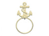 Handcrafted Whitewashed Cast Iron Anchor Towel Holder 8.5" from Hampton Creations Handcrafted Whitewashed Cast Iron Anchor Towel Holder 8.5" from Hampton Creations