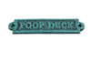 Handcrafted Seaworn Blue Cast Iron Poop Deck Sign 6" from Hampton Creations Handcrafted Seaworn Blue Cast Iron Poop Deck Sign 6" from Hampton Creations