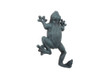 Handcrafted Seaworn Blue Cast Iron Frog Hook 6" from Hampton Creations Handcrafted Seaworn Blue Cast Iron Frog Hook 6" from Hampton Creations