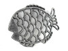 Handcrafted Antique Silver Cast Iron Big Fish Trivet 8" from Hampton Creations Handcrafted Antique Silver Cast Iron Big Fish Trivet 8" from Hampton Creations