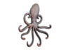 Handcrafted Rustic Copper Cast Iron Wall Mounted Decorative Octopus Hooks 7" from Hampton Creations Handcrafted Rustic Copper Cast Iron Wall Mounted Decorative Octopus Hooks 7" from Hampton Creations