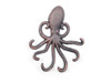 Handcrafted Rustic Copper Cast Iron Wall Mounted Decorative Octopus Hooks 7" from Hampton Creations Handcrafted Rustic Copper Cast Iron Wall Mounted Decorative Octopus Hooks 7" from Hampton Creations
