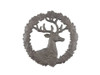 Handcrafted Cast Iron Deer and Wreath Kitchen Trivet 8" from Hampton Creations