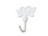 Handcrafted Whitewashed Cast Iron Bee Decorative Metal Wall Hook 5" from Hampton Creations Handcrafted Whitewashed Cast Iron Bee Decorative Metal Wall Hook 5" from Hampton Creations