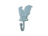 Handcrafted Rustic Light Blue Cast Iron Rooster Hook 7" from Hampton Creations Handcrafted Rustic Light Blue Cast Iron Rooster Hook 7" from Hampton Creations