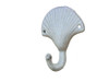 Handcrafted Whitewashed Cast Iron Seashell Hook 4" from Hampton Creations Handcrafted Whitewashed Cast Iron Seashell Hook 4" from Hampton Creations