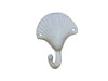 Handcrafted Whitewashed Cast Iron Seashell Hook 4" from Hampton Creations Handcrafted Whitewashed Cast Iron Seashell Hook 4" from Hampton Creations