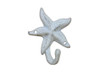 Handcrafted Whitewashed Cast Iron Starfish Hook 4" from Hampton Creations Handcrafted Whitewashed Cast Iron Starfish Hook 4" from Hampton Creations