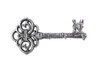 Handcrafted Rustic Silver Cast Iron Vintage Key Wall Mounted Key Hooks 11" from Hampton Creations