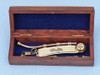 Handcrafted Solid Brass/Copper Bosun Whistle 6" w/ Rosewood Box from Hampton Creations