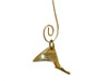 Handcrafted Solid Brass Dolphin Christmas Ornament 3" from Hampton Creations