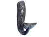 Handcrafted Antique Silver Cast Iron Whale Hook 6" from Hampton Creations Handcrafted Antique Silver Cast Iron Whale Hook 6" from Hampton Creations
