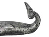 Handcrafted Antique Silver Cast Iron Whale Hook 6" from Hampton Creations Handcrafted Antique Silver Cast Iron Whale Hook 6" from Hampton Creations