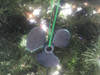 Handcrafted Seaworn Blue Cast Iron Propeller Christmas Ornament 4" from Hampton Creations