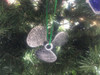 Handcrafted Antique Silver Cast Iron Propeller Christmas Ornament 4" from Hampton Creations Handcrafted Antique Silver Cast Iron Propeller Christmas Ornament 4" from Hampton Creations