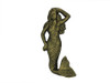 Handcrafted Rustic Gold Cast Iron Mermaid Hook 6" from Hampton Creations Handcrafted Rustic Gold Cast Iron Mermaid Hook 6" from Hampton Creations
