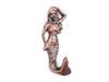 Handcrafted Rustic Copper Cast Iron Mermaid Hook 6" from Hampton Creations Handcrafted Rustic Copper Cast Iron Mermaid Hook 6" from Hampton Creations