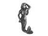 Handcrafted Antique Silver Cast Iron Mermaid Hook 6" from Hampton Creations Handcrafted Antique Silver Cast Iron Mermaid Hook 6" from Hampton Creations
