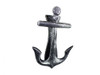 Handcrafted Antique Silver Cast Iron Decorative Anchor Door Knocker 6" from Hampton Creations