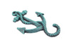 Handcrafted Seaworn Blue Cast Iron Anchor Hook 5" from Hampton Creations Handcrafted Seaworn Blue Cast Iron Anchor Hook 5" from Hampton Creations