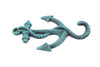 Handcrafted Seaworn Blue Cast Iron Anchor Hook 5" from Hampton Creations Handcrafted Seaworn Blue Cast Iron Anchor Hook 5" from Hampton Creations