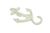 Handcrafted Whitewashed Cast Iron Anchor Hook 5" from Hampton Creations Handcrafted Whitewashed Cast Iron Anchor Hook 5" from Hampton Creations