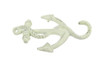 Handcrafted Whitewashed Cast Iron Anchor Hook 5" from Hampton Creations Handcrafted Whitewashed Cast Iron Anchor Hook 5" from Hampton Creations