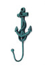 Handcrafted Seaworn Blue Cast Iron Anchor Hook 7" from Hampton Creations Handcrafted Seaworn Blue Cast Iron Anchor Hook 7" from Hampton Creations