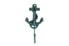 Handcrafted Seaworn Blue Cast Iron Anchor Hook 7" from Hampton Creations Handcrafted Seaworn Blue Cast Iron Anchor Hook 7" from Hampton Creations