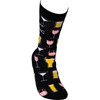 These Are My Drinking Socks Colorfully Printed Cotton Socks from Primitives by Kathy