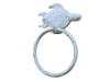 Handcrafted Whitewashed Cast Iron Sea Turtle Towel Holder 7" from Hampton Creations Handcrafted Whitewashed Cast Iron Sea Turtle Towel Holder 7" from Hampton Creations
