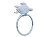 Handcrafted Whitewashed Cast Iron Sea Turtle Towel Holder 7" from Hampton Creations Handcrafted Whitewashed Cast Iron Sea Turtle Towel Holder 7" from Hampton Creations