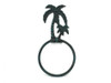 Handcrafted Seaworn Blue Cast Iron Palm Tree Towel Holder 9" from Hampton Creations Handcrafted Seaworn Blue Cast Iron Palm Tree Towel Holder 9" from Hampton Creations