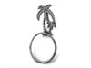 Handcrafted Antique Silver Cast Iron Palm Tree Towel Holder 9" from Hampton Creations Handcrafted Antique Silver Cast Iron Palm Tree Towel Holder 9" from Hampton Creations