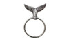Handcrafted Rustic Silver Cast Iron Whale Tail Towel Holder 7.5" from Hampton Creations Handcrafted Rustic Silver Cast Iron Whale Tail Towel Holder 7.5" from Hampton Creations