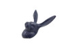 Handcrafted Rustic Dark Blue Cast Iron Decorative Rabbit Hook 5" from Hampton Creations Handcrafted Rustic Dark Blue Cast Iron Decorative Rabbit Hook 5" from Hampton Creations