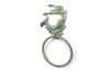 Handcrafted Antique Seaworn Bronze Cast Iron Arching Mermaid Towel Holder 9" from Hampton Creations