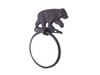 Handcrafted Cast Iron Black Bear Kitchen Bathroom Towel Ring 8.5" from Hampton Creations